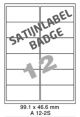 Satijnlabel Badge SAB 12-2S - 99 1x46 6mm