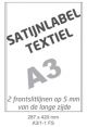 Satijnlabel Textiel SAT A3/1-1 FS - 287x420mm  