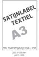 Satijnlabel Textiel SAT A3/1-1 RS - 297x420mm  