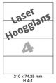Laser Hoogglans H 4-1 - 210x74.25mm
