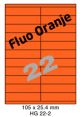 Fluo Oranje HG 22-2 - 105x25.4mm 