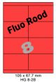 Fluo Rood HG 8-2B - 105x67.7mm