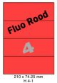 Fluo Rood H 4-1 - 210x74.25mm