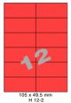 Standaard Rood H 12-2 - 105x49.5mm